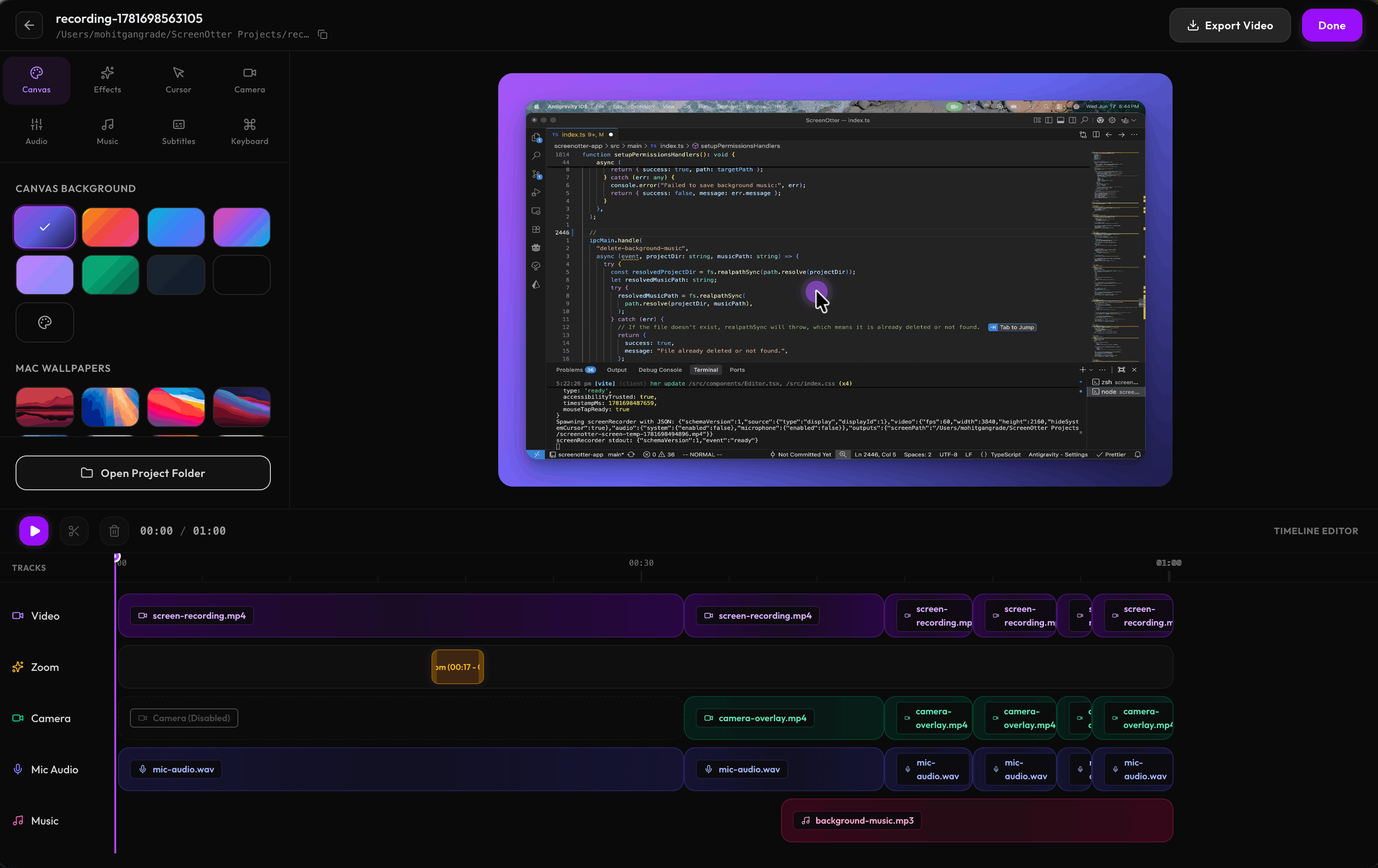ScreenOtter Editor